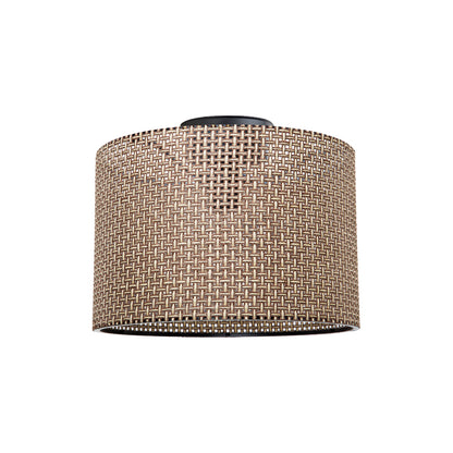 Single light Plega pakoworld ceiling light brown fabric D30x21cm