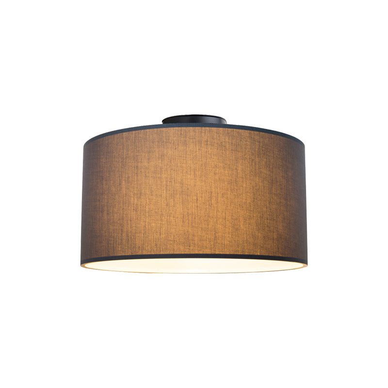 Single light ceiling lamp Momoa pakoworld fabric in gray shade D30x21cm