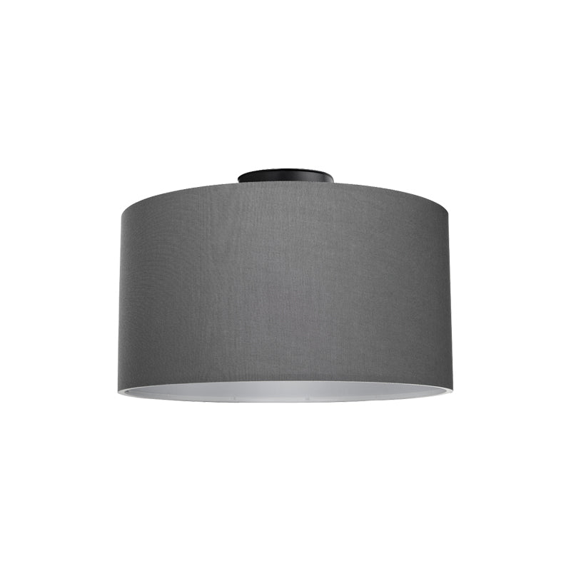 Single light ceiling lamp Momoa pakoworld fabric in gray shade D30x21cm