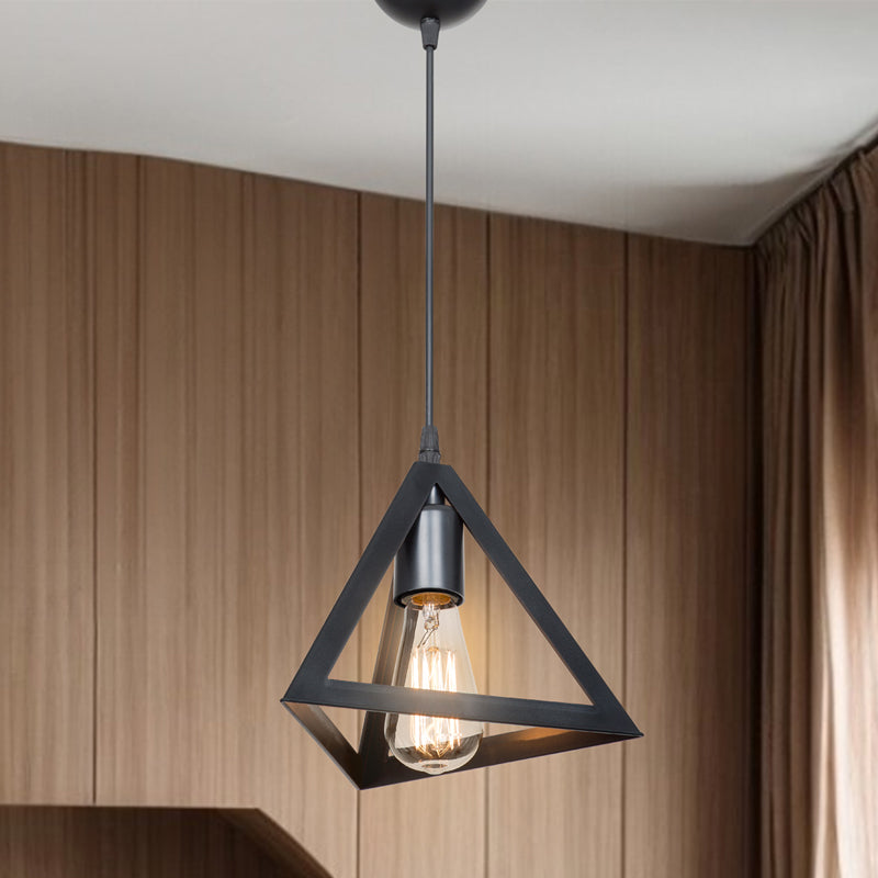 Single light Lesly pp ceiling lamp in black shade D24x22cm