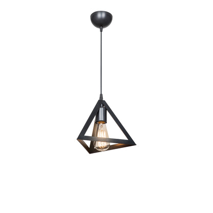 Single light Lesly pakoworld pp ceiling lamp in black shade D24x58cm