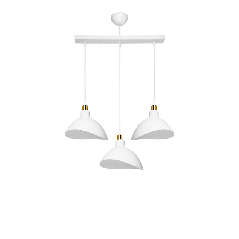 Three-light ceiling lamp Triha pakoworld pp in white shade 60x22x90cm