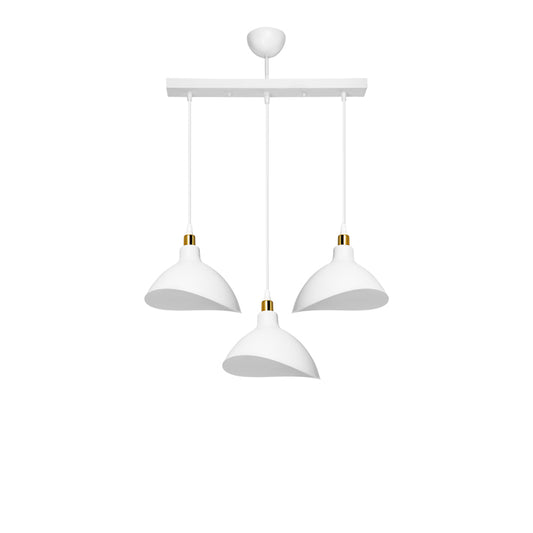 Three-light ceiling lamp Triha pakoworld pp in white shade 60x22x90cm