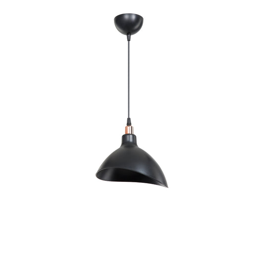 Single light Oufoa pakoworld pp ceiling lamp in black shade D22x53cm