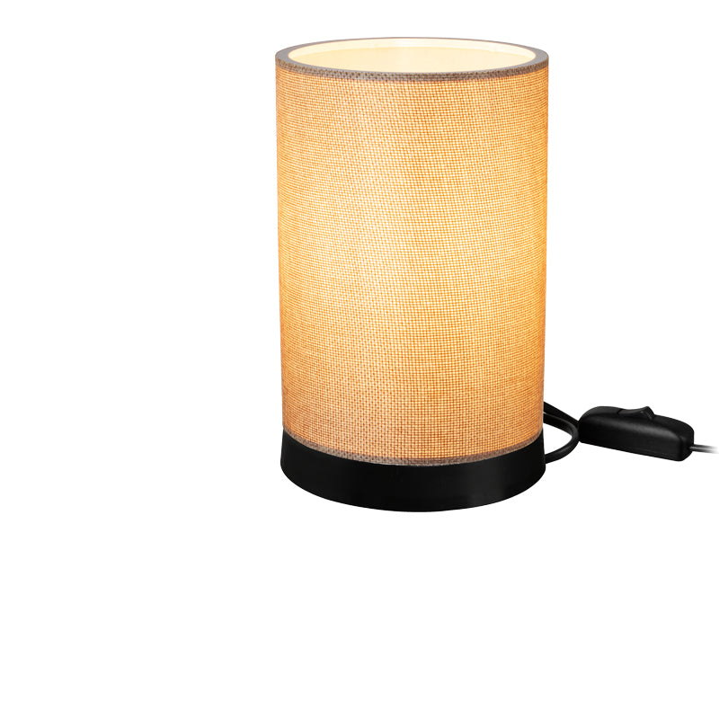 Table lamp Fana pakoworld fabric in beige shade D14x21cm