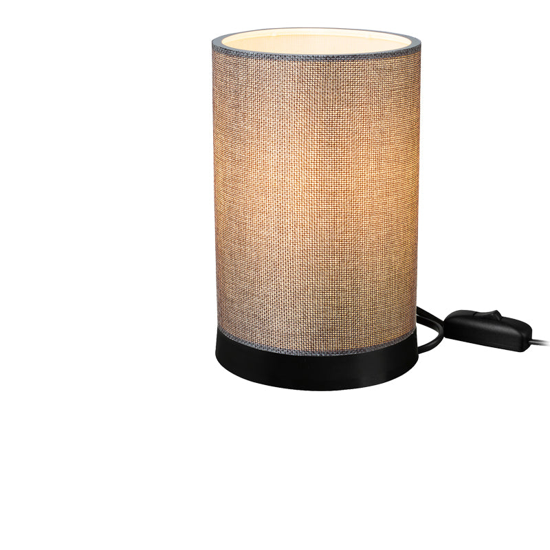 Table lamp Fana pakoworld fabric in gray shade D14x21cm