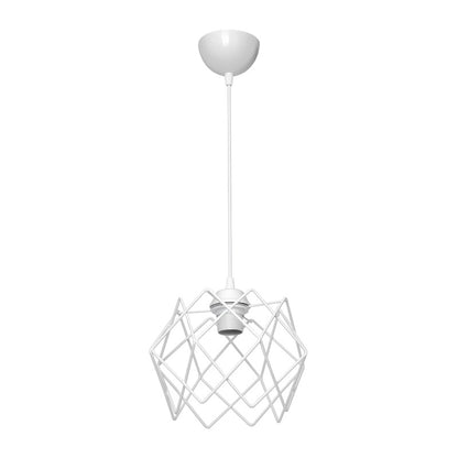 Single-light E27 ceiling lamp Teeby pakoworld metal in white shade Φ22x17cm