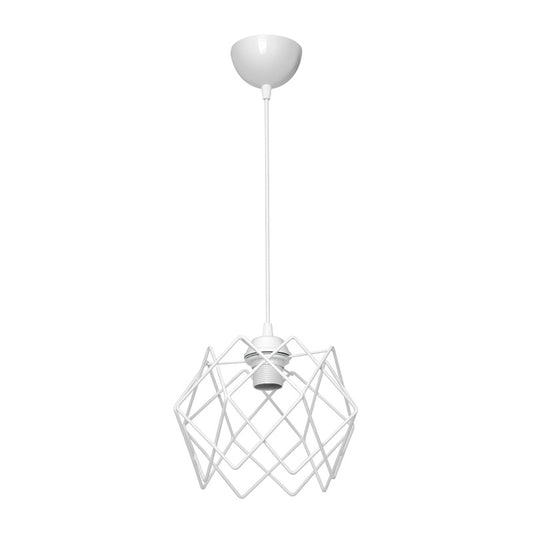Single-light E27 ceiling lamp Teeby metal in white shade Φ22x17cm