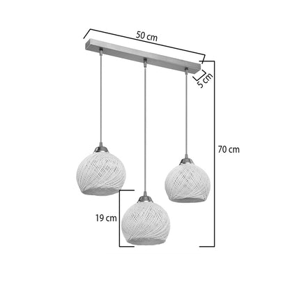 Three-light ceiling lamp PWL-0973 II E27 gold 50x18x85cm