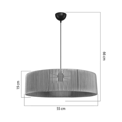 Tebaha single-light ceiling lamp E27 in natural shade Φ55x20cm