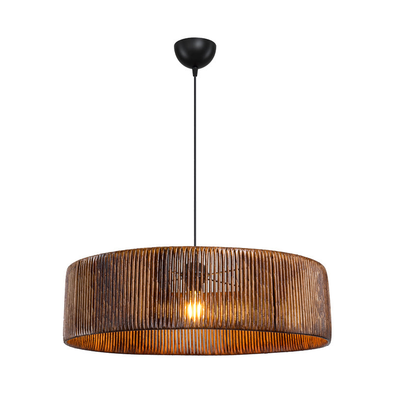 Tebaha single-light ceiling lamp E27 in brown shade Φ55x20cm