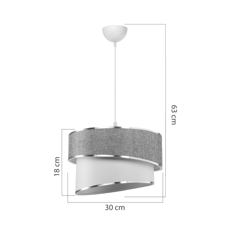 Ceiling light Loopy Ε27 rose-white D30x18cm