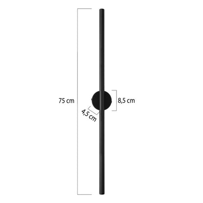 Wall lamp-wall sconce Tisenio pakoworld led black 75x6x6cm