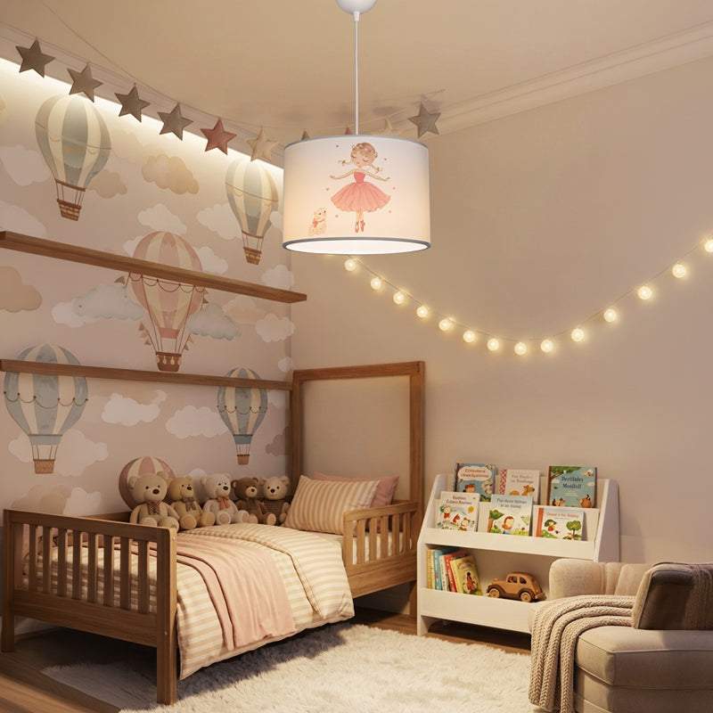 Kids' ceiling luminaire Ballerina led E27 multicolor PVC D30x20cm