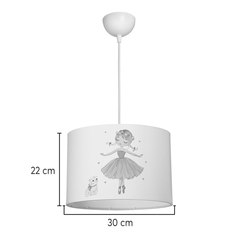 Kids' ceiling luminaire Ballerina led E27 multicolor PVC D30x20cm