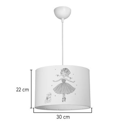 Kids' ceiling luminaire Ballerina led E27 multicolor PVC D30x20cm