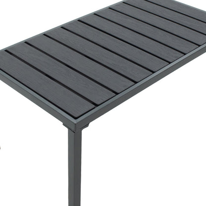 Lounge set 4pcs Patio pakoworld metal-anthracite pe pillows black