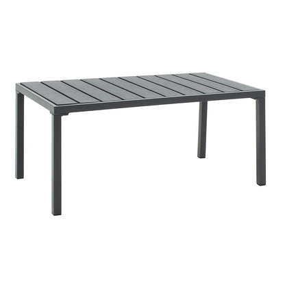 Lounge set 4pcs Patio pakoworld metal-anthracite pe pillows black