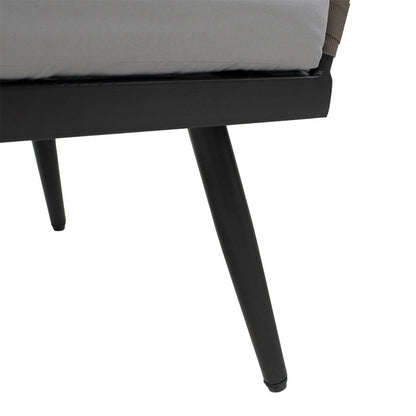 Lounge Ciel pakoworld set 4pcs metal black-textilene brown-gray pillow