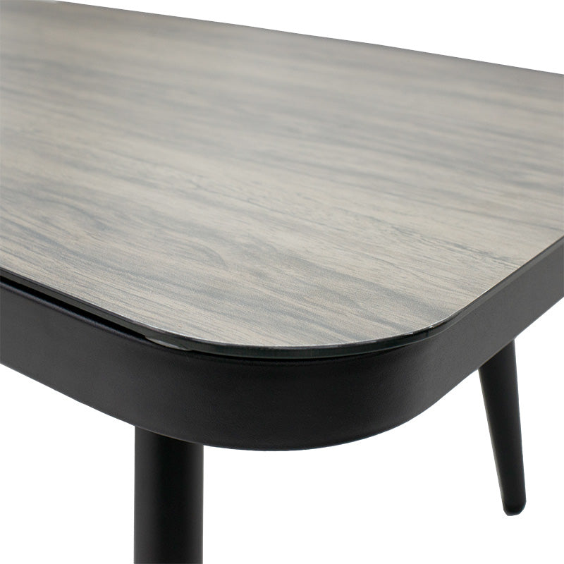 Lounge Ciel pakoworld set 4pcs metal black-textilene brown-gray pillow