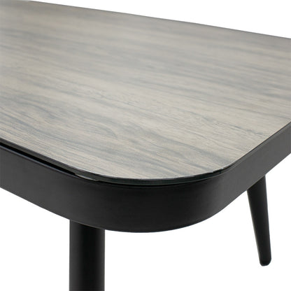 Lounge Ciel pakoworld set 4pcs metal black-textilene brown-gray pillow