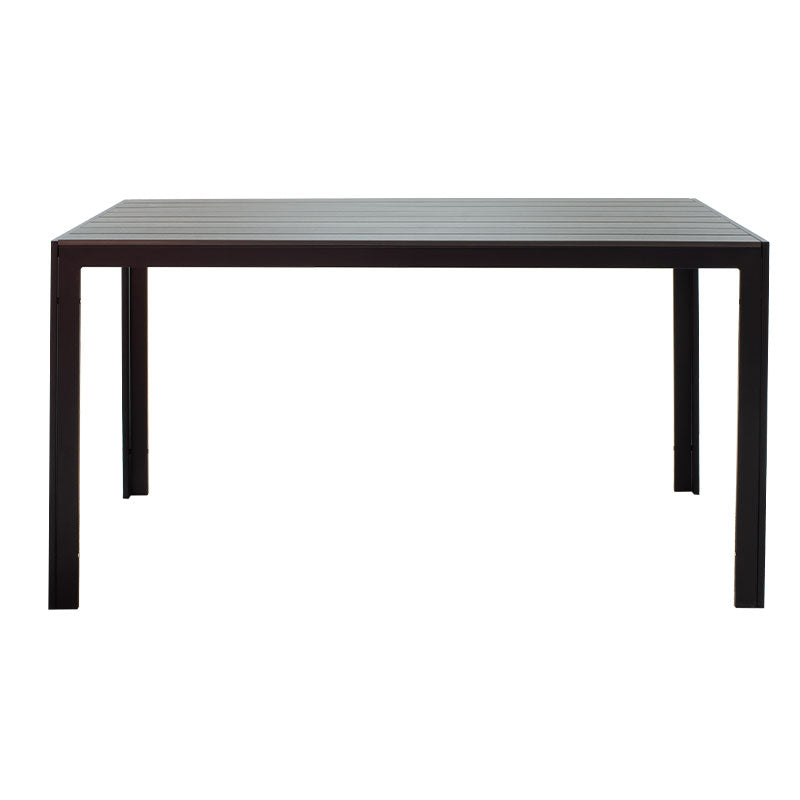 Nares pakoworld table aluminum black-plywood anthracite 140x80x72.5cm