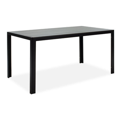 Nares pakoworld table aluminum black-plywood anthracite 140x80x72.5cm