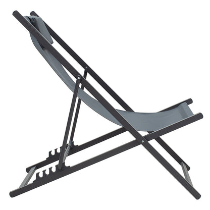Professional chaise longue Corte pakoworld beech alouminum textilene anthracite