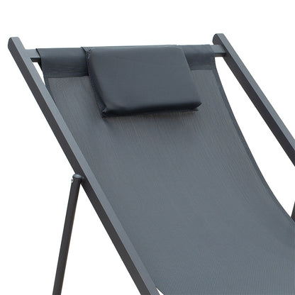 Professional chaise longue Corte pakoworld beech alouminum textilene anthracite