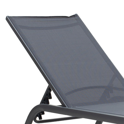 Sunbed Jaipur pakoworld aluminium anthracite-textilene dark grey