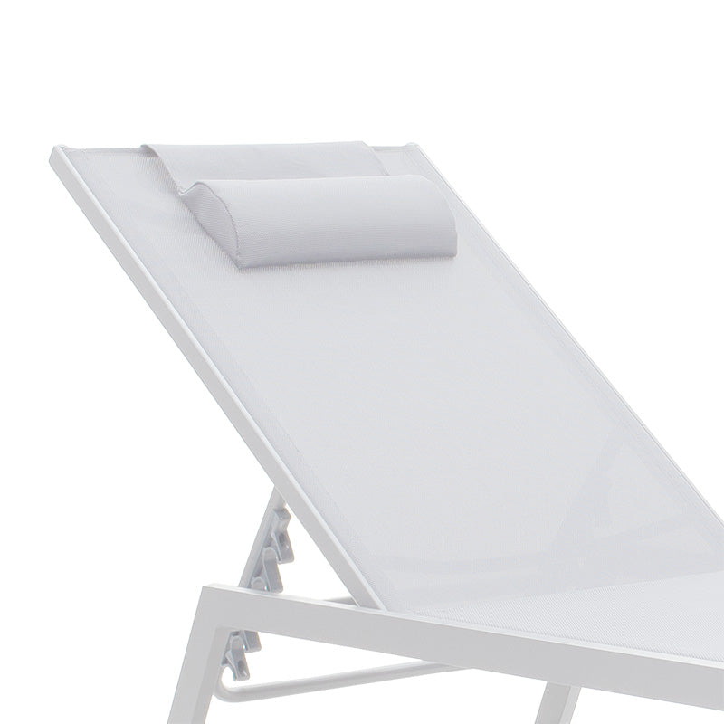 Sunbed Kiara pakoworld aluminium white-beige textilene