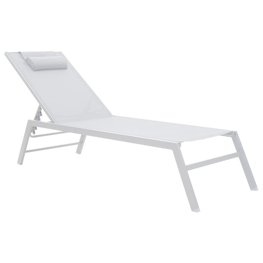 Sunbed Kiara pakoworld aluminium white-beige textilene