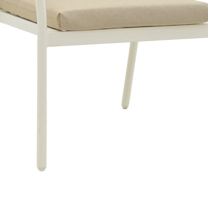 Armchair Jerqui pakoworld wicker rattan natural-metal bege legs-black cushion  60x64x78cm