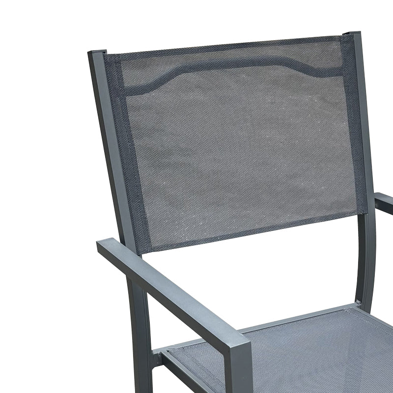 Armchair Moly pakoworld anthracite aluminum-textilene 61x56.5x87.5cm