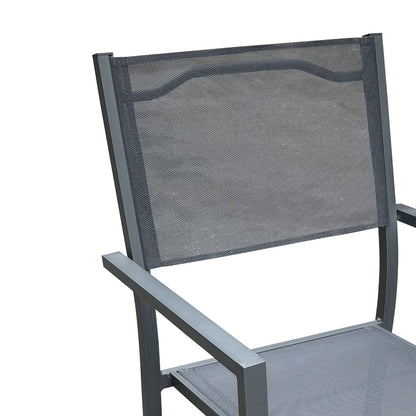 Armchair Moly pakoworld anthracite aluminum-textilene 61x56.5x87.5cm