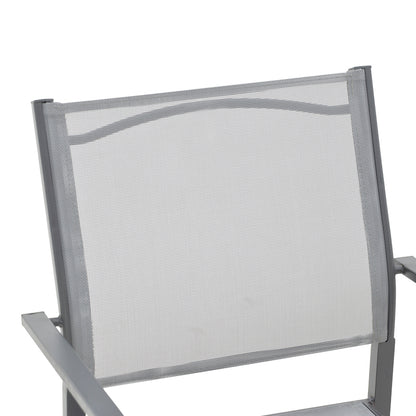 Armchair Confidence pakoworld anthracite metal and gray textilene 54x54x86cm