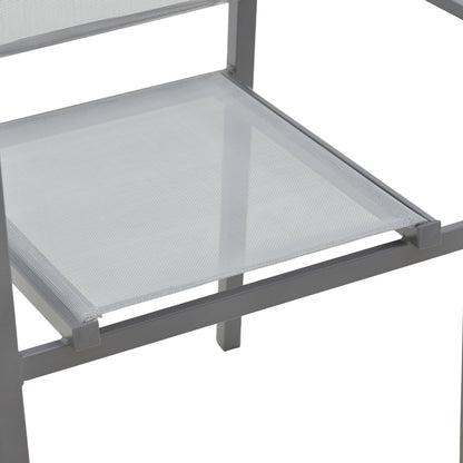 Armchair Confidence pakoworld anthracite metal and gray textilene 54x54x86cm