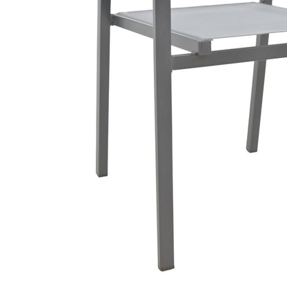 Armchair Confidence pakoworld anthracite metal and gray textilene 54x54x86cm