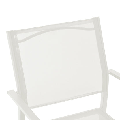 Armchair Confidence pakoworld white metal and white textilene 54x54x86cm