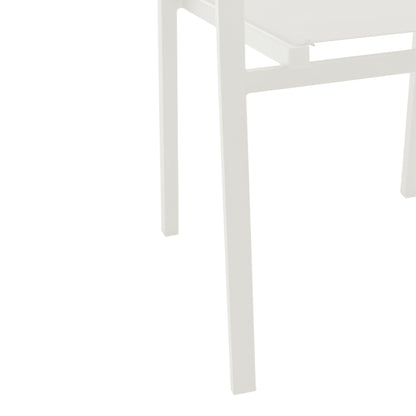 Armchair Confidence pakoworld white metal and white textilene 54x54x86cm