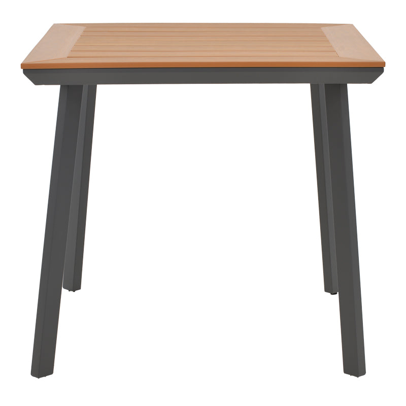 Synergy table pakoworld aluminum anthracite-plywood natural 80x80x74cm