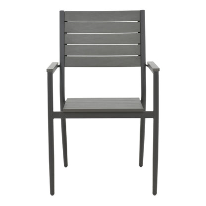 Armchair Uplift pakoworld aluminum anthracite- plywood gray 60x56.3x89cm