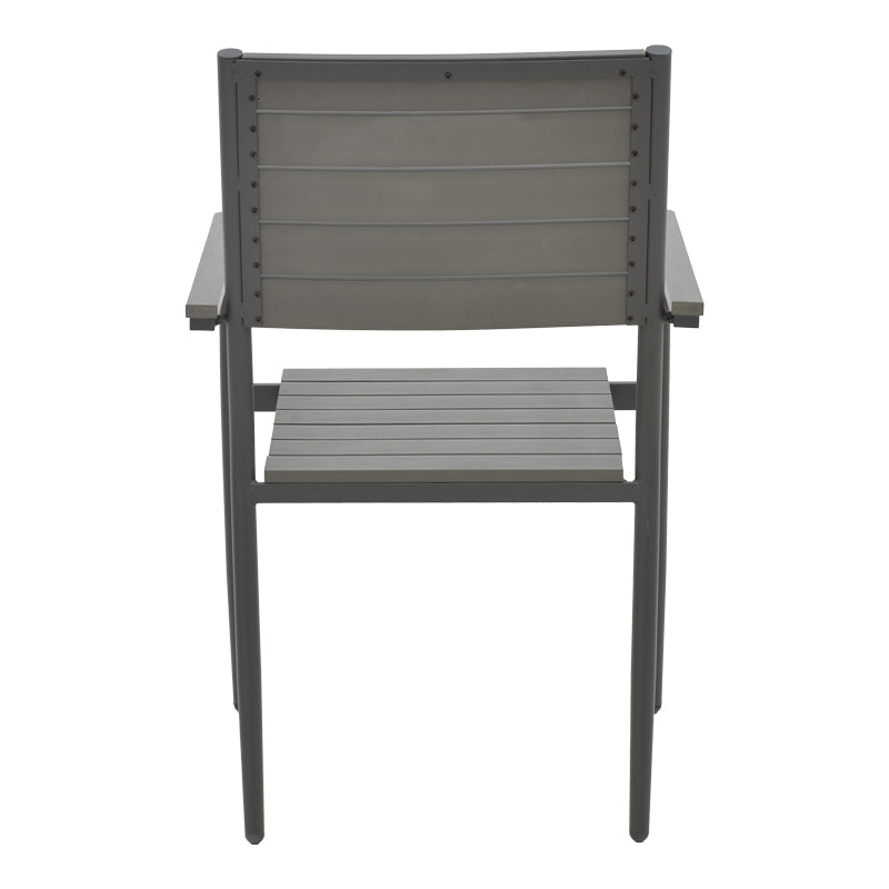 Armchair Uplift pakoworld aluminum anthracite- plywood gray 60x56.3x89cm