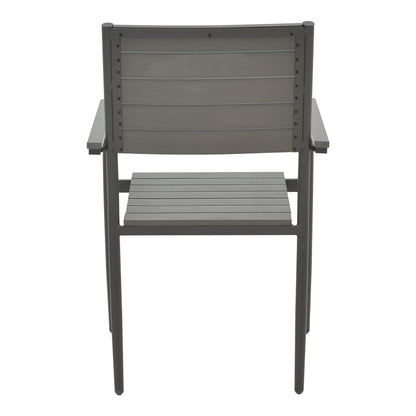 Armchair Uplift pakoworld aluminum anthracite- plywood gray 60x56.3x89cm