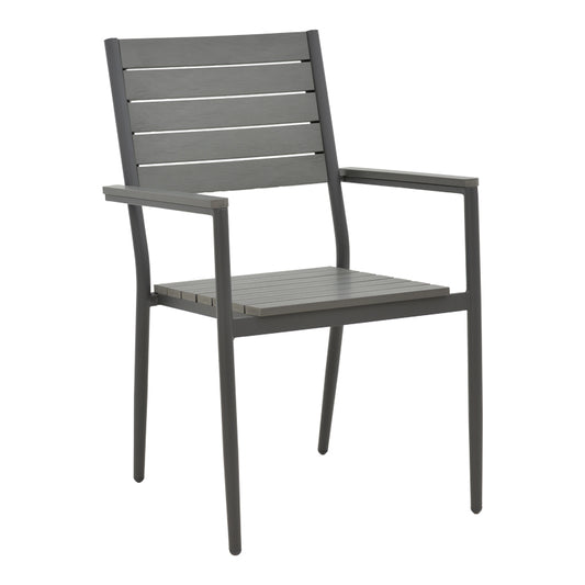 Armchair Uplift pakoworld aluminum anthracite- plywood gray 60x56.3x89cm