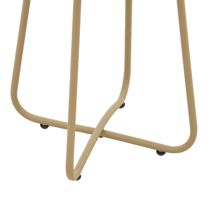 Τable Bramwell  pakoworld metal beige D40x50cm