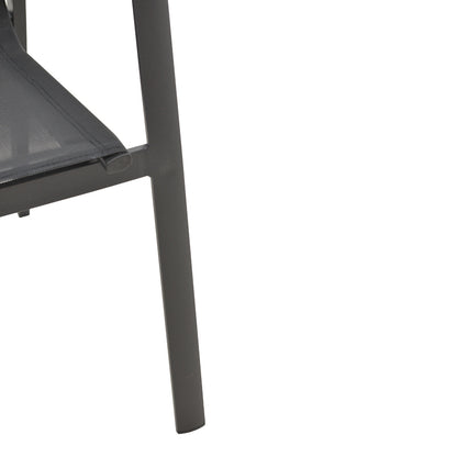 Garden armchair Dashiell  metal black textilene black 57x71x93cm