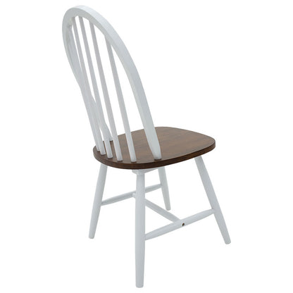 Chair Adalyn pakoworld wood walnut-white legs