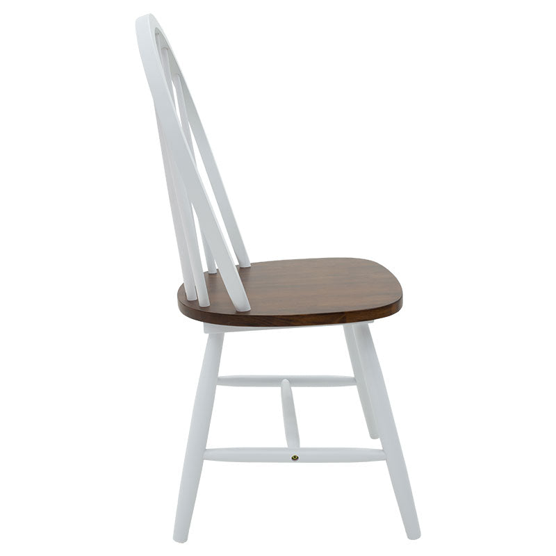 Chair Adalyn pakoworld wood walnut-white legs