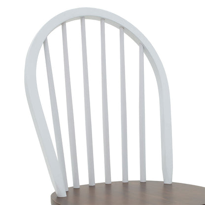 Chair Adalyn pakoworld wood walnut-white legs